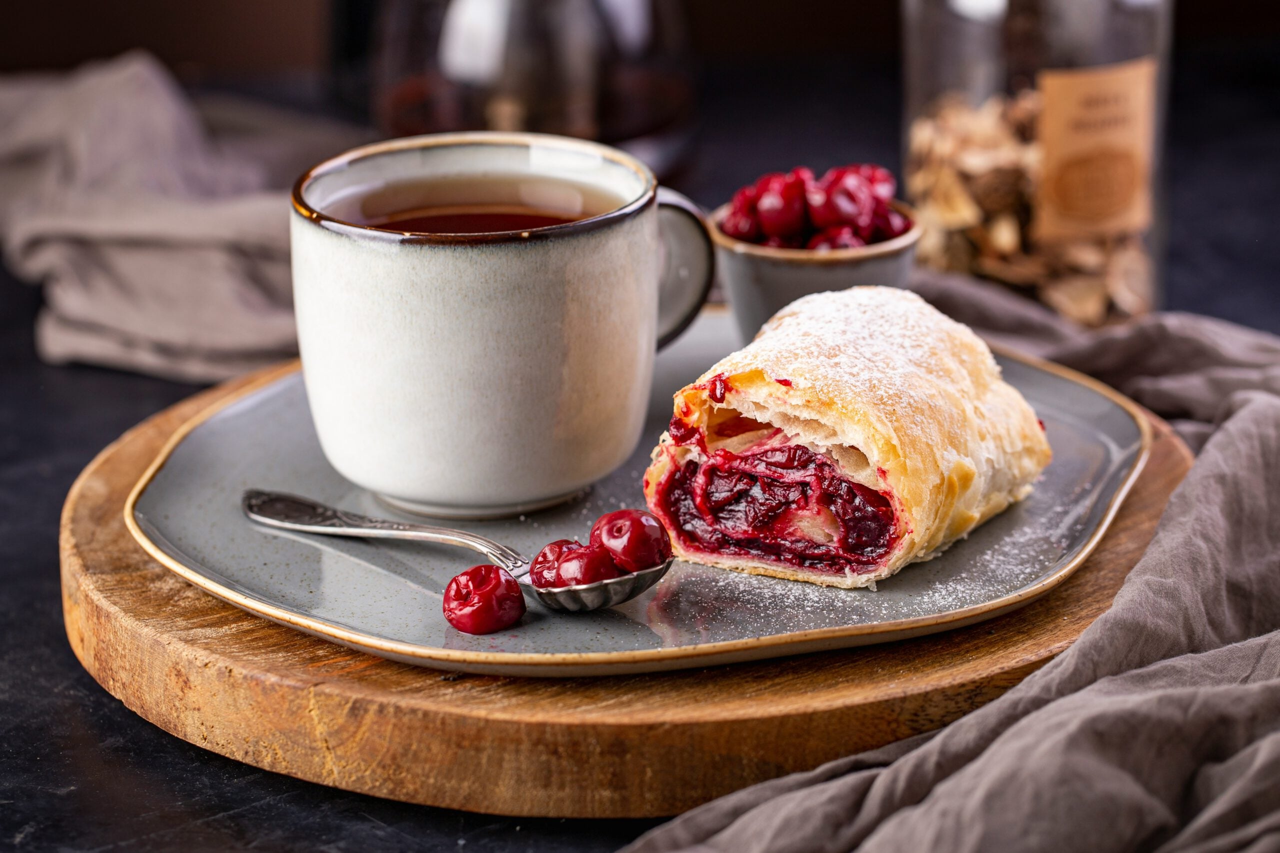 Cherry, Pecan and Coconut Granola with Berries